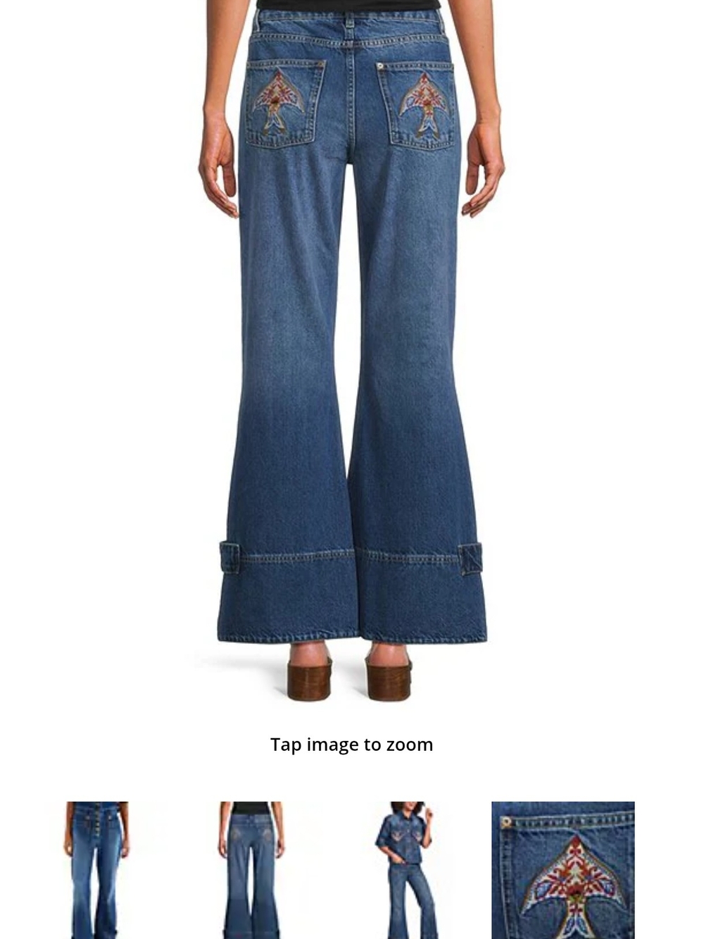 Farm Rio's High Rise Flare Leg Denim Pants - Picture 2 of 2